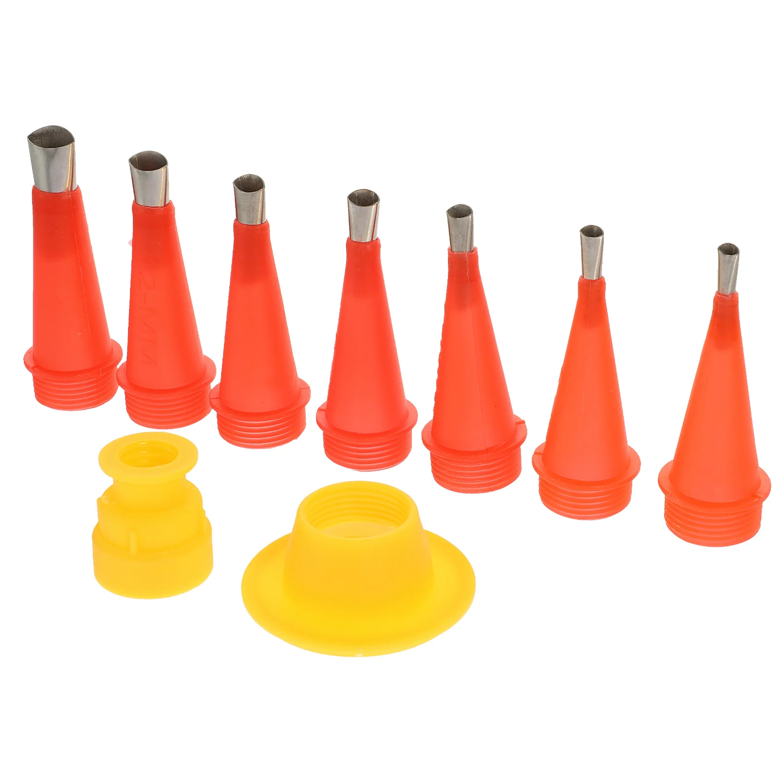 1 مجموعة الفولاذ المقاوم للصدأ سيليكون فوهة عدة 5 مللي متر 6 مللي متر 7 مللي متر 9 مللي متر 10 مللي متر 12 مللي متر 14 مللي متر قابلة لإعادة الاستخدام نصائح للمنزل المطبخ الحمام تسرب المياه #5