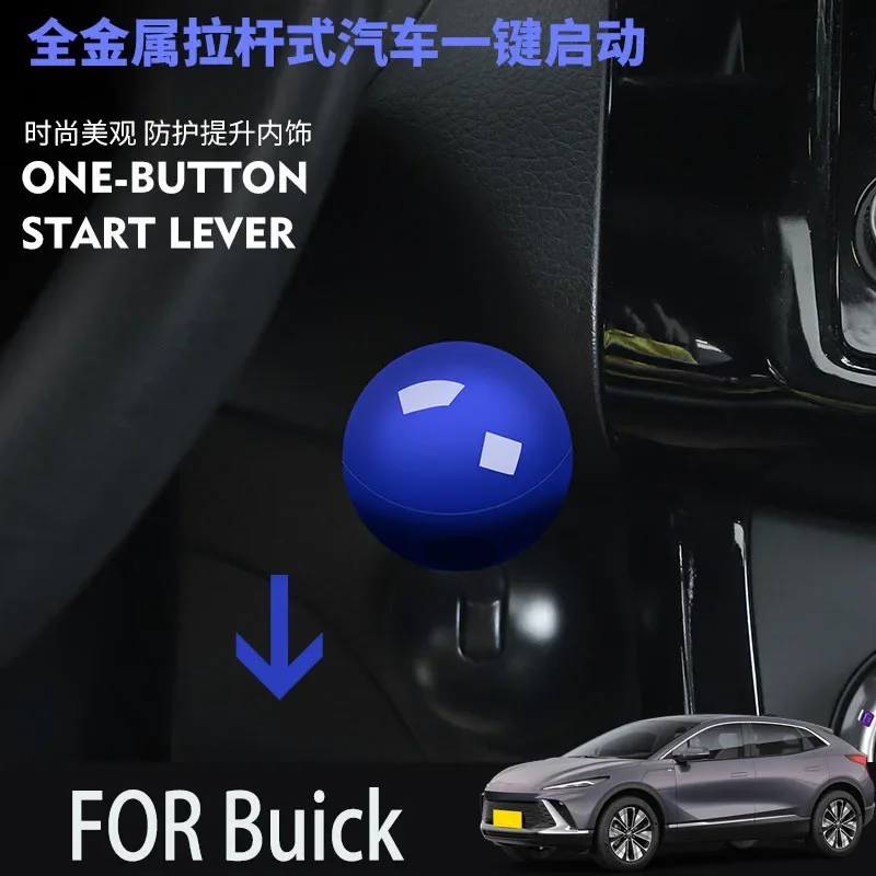 

FOR buic car BUTTON START Modification of pull rod decorative ball All metal ball tie rod BUTTON START Circular decorative cover