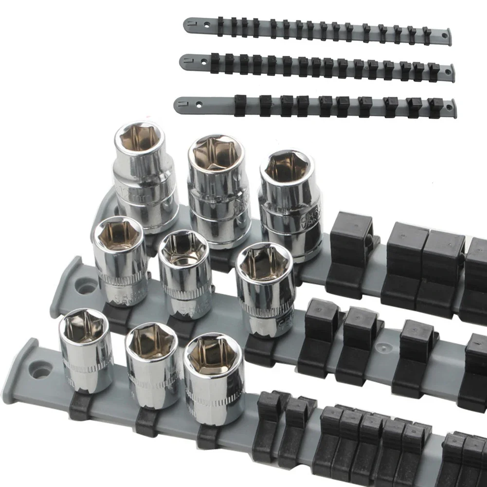 1pcs 350mm SOCKET Storage Rack SOCKET Organizer ถาด SOCKET Rail 1/4in 3/8in 1/2in ซ็อกเก็ตผู้ถือแร็คเครื่องมือ