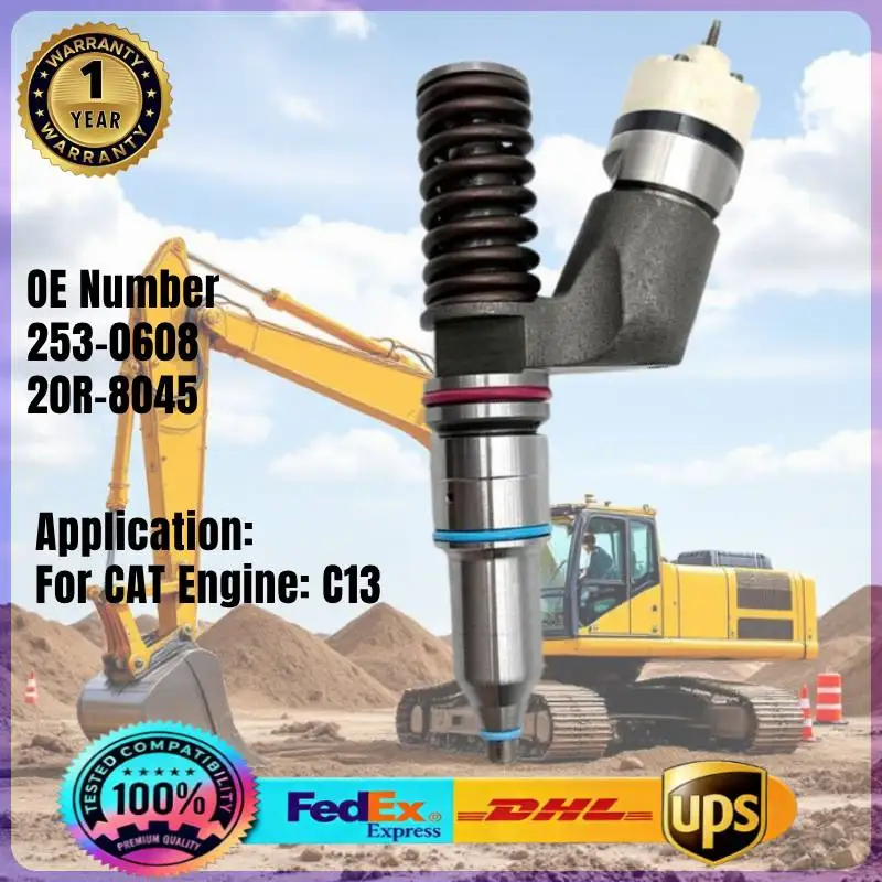 

253-0608 20R-8045 Топливная форсунка Common Rail 2530608 20R8045 для двигателя Caterpillar CAT C13