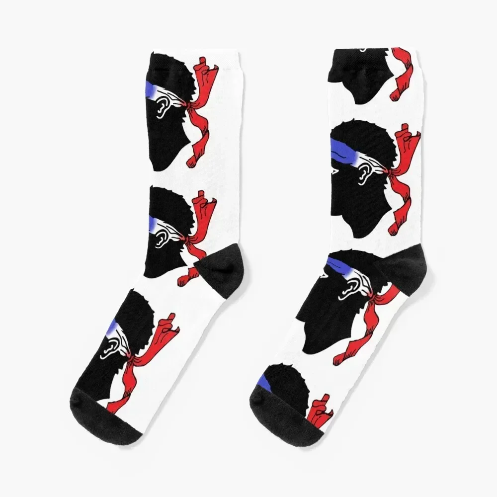 Corsica Moors head Design Socks sports stockings kids anti-slip christmas gifts Socks For Men Women's