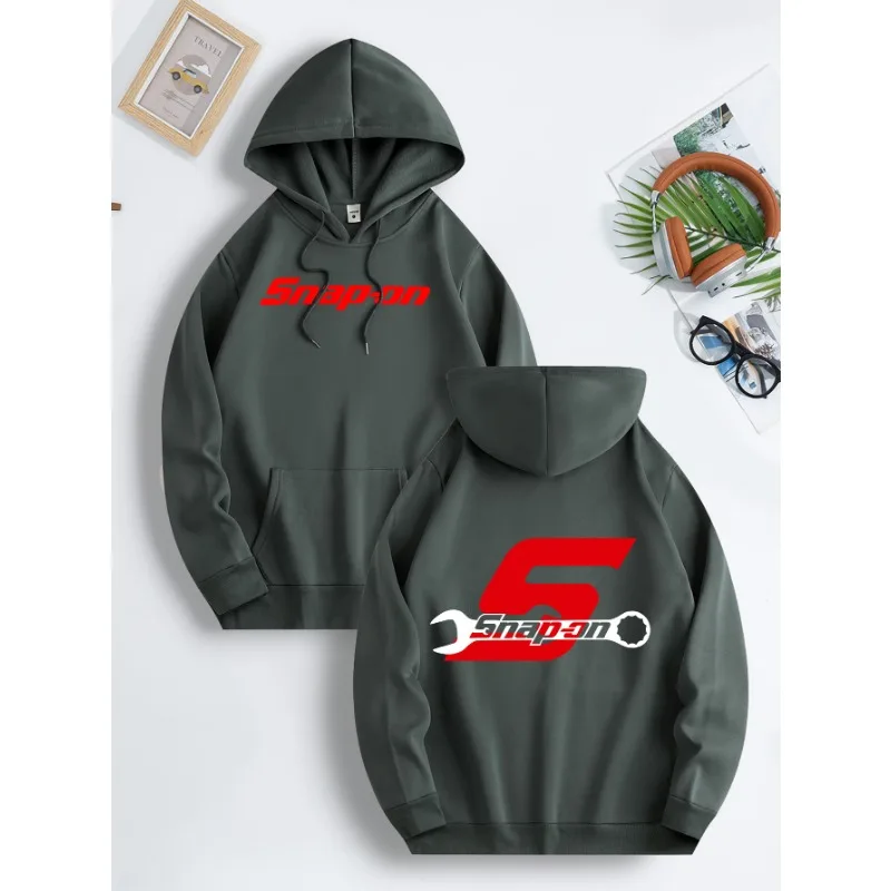 2026 new Breathable Snap On Graphic Hoodie Casual Design Slightly Elastic Pocket Drawstring Perfect for All Seasons harajuku