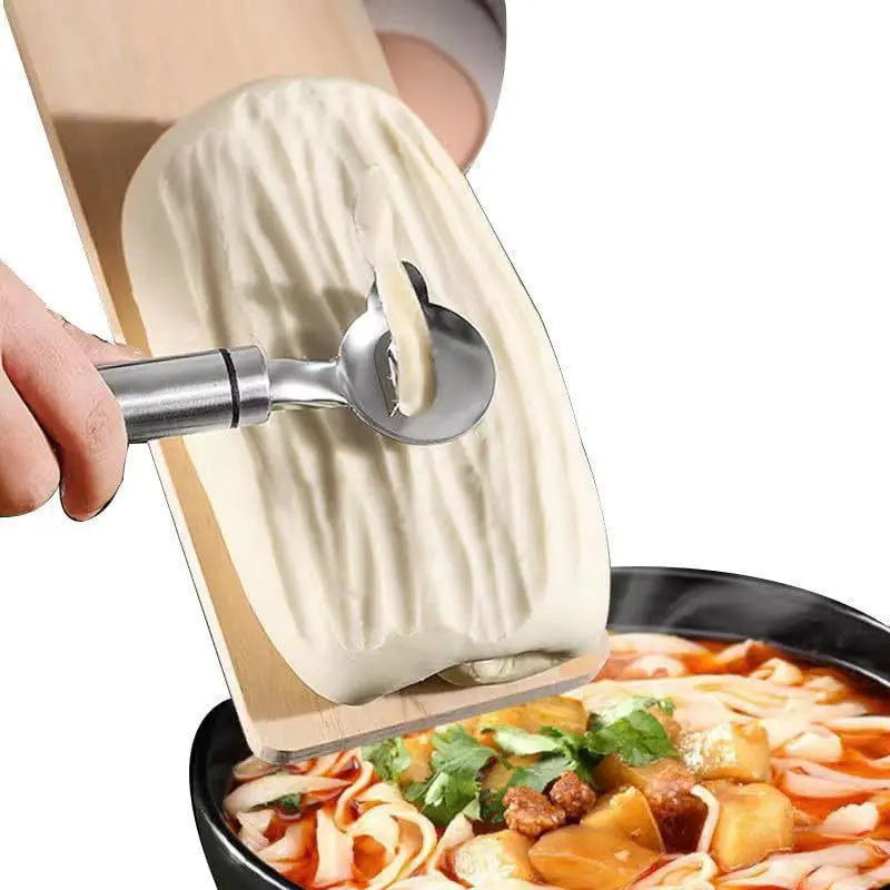 Stainless Steel Noodle Cutter - Multi-Function Pasta Tool for Shaving & Peeling