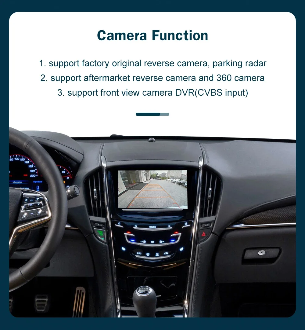 8'' OEM Retrofit Wireless CarPlay For Cadillac XTS ATS SRX CTS XT5 2014-2018 Android 13 Radio Navigation Multimedia GPS Stereo