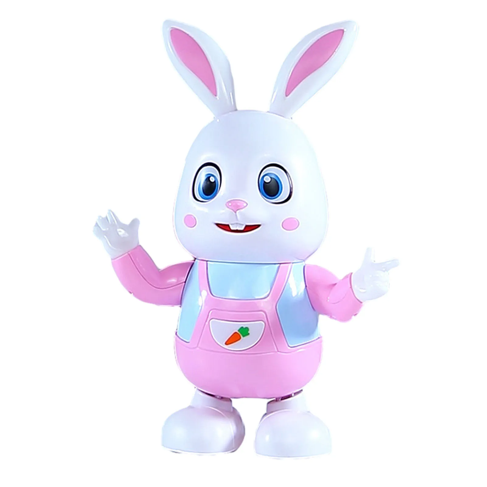 Elektryczny, tańczący królik - zabawka edukacyjna, muzyczna, z efektami świetlnymi, interaktywna zabawka dla dzieci, prezent na Boże Narodzenie i urodziny.