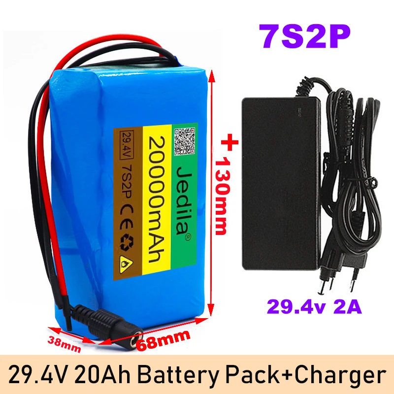 100% High Capacity 7s2p 24V 20Ah 18650 Battery Li-ion Battery Pack 29.4v 20000mah Electric Bicycle Moped /Li-ion Battery+Charger