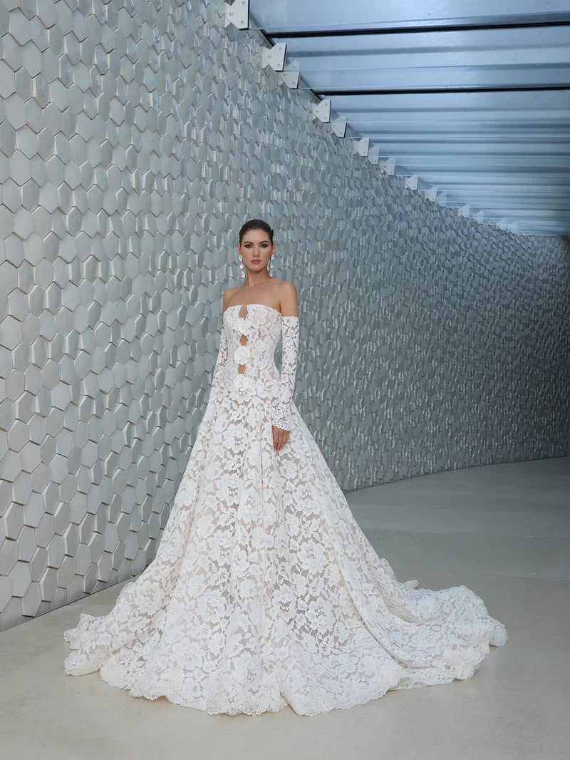 

A line Wedding Dress Lace Vestidos De Novia Sencillos Floral Elegantes Mangas Desmontables Vestido Sob Medida Civil Robe Mariage