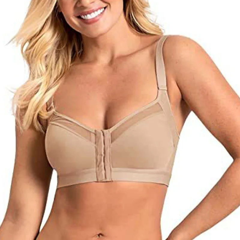 

GUUDIA Бюстгальтеры с крючками спереди Корректор осанки Бюстгальтер с беспроводной застежкой спереди Осанный бюстгальтер с контурными чашками Поддержка спины Повседневный комфорт