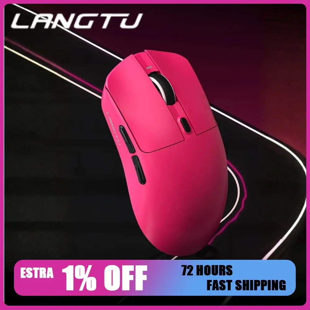 

Langtu M8 Thri-Mode Wireless Mouse Lightweight Paw3311 1000mah Computer Notebook Game E-Sports Office Big Hand Omnipotent Mouse
