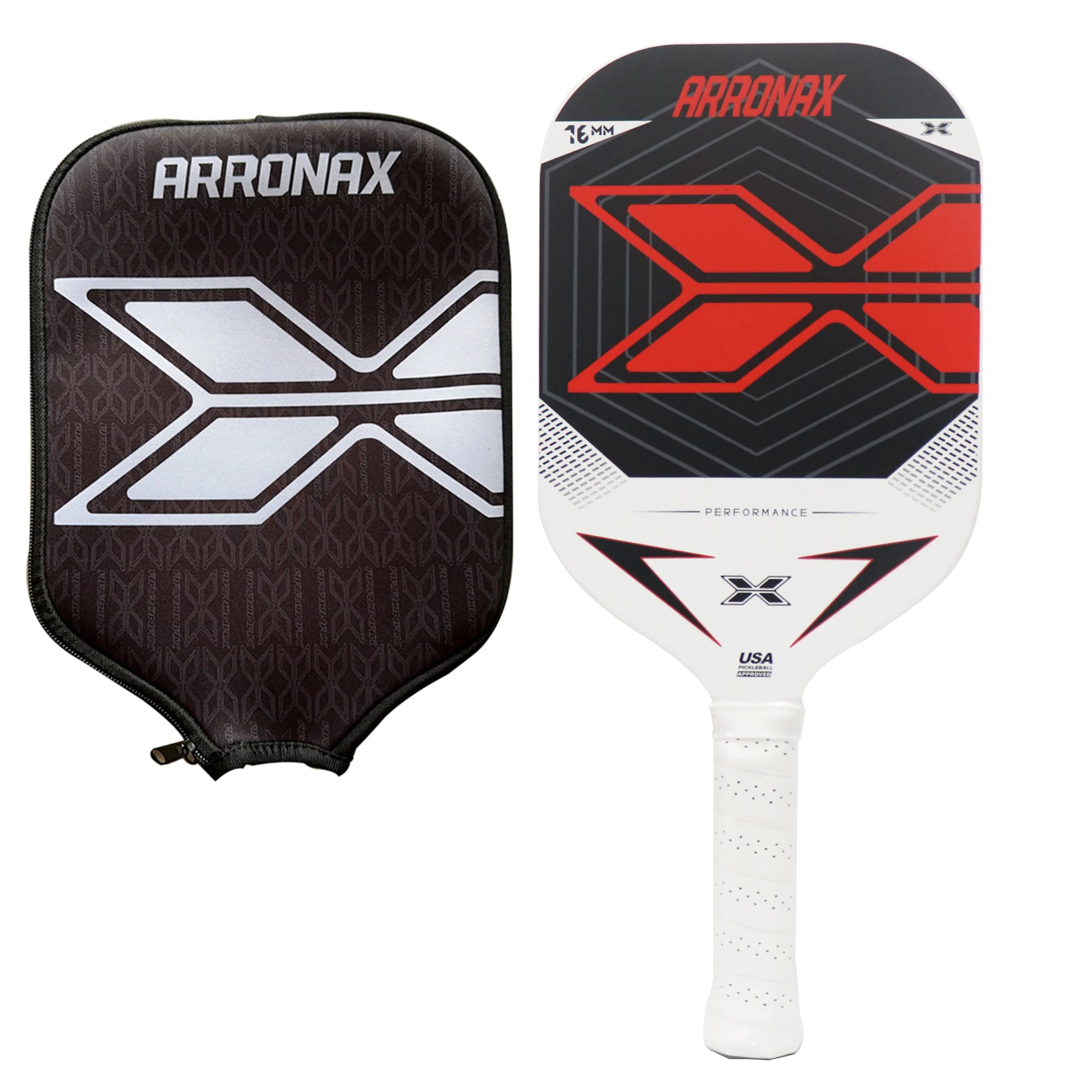 Pickleball Paddles Set of 2, Carbon Fiber Surface Paddle, Outdoor Indoor Balls,Racket Bag for Women and Men, Professional Amateu