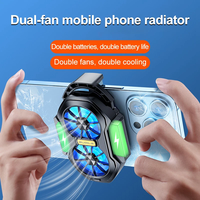 Double Fan Mobile Phone Radiator Phone Cooler For Cell Phone Cooling Cooler Fan Mobile Phone Cooler For Cell Phone Accessories