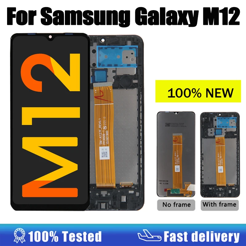 6.5 "M12 Display voor Samsung Galaxy M12 M127 Lcd Touch Screen Digitizer SM-M127F/DSN Voor Samsung M12 a12 A125F LCD