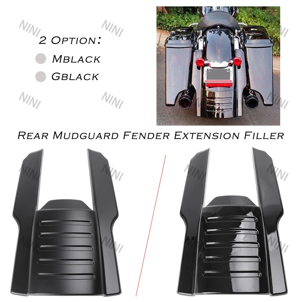 Rear for Harley Electra Street Glide Road King 1996-2000 2001 2002 2003 2004 2005 2006 2007 2008 Fender Extender Mudguard Cover