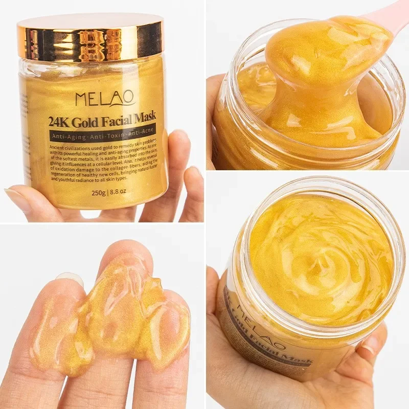 24K Gold Collagen Facial Mask Anti-Wrinkle Sleeping Mask Moisturizing Anti-aging Anti-acne Healing Whitening Skin Care Products