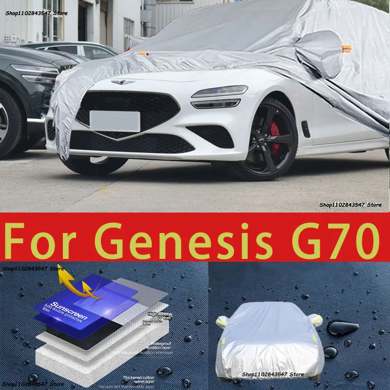 

For Genesis G70 Car protective cover Auto paint protection Sunscreen heat-insulating waterproof car clothing Car film