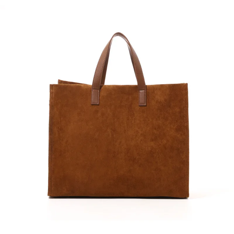 Autumn Winter Plush Tote Bag Large Capacity High-End Leopard Print Women's Handbag Stylish Fur Trimmed Trendy Bag for Ladies