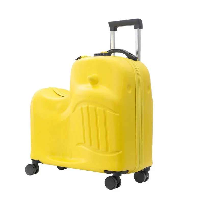 

Kid's Luggage Lovely Spinner Wheels Suitcases Can Sit and Ride Baby Drag Trolley Case Boarding Travel Suitcase 20'' 24'' Inch