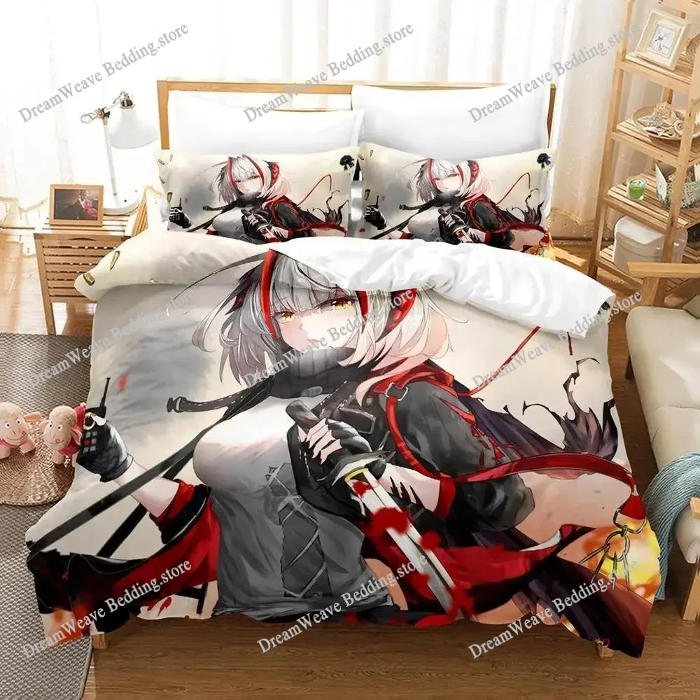 

NEw Kawaii Anime Arknights Bedding Set Single Twin Full Queen King Size Bed Set Adult Kid Bedroom Duvet Cover Sets Home Textiles