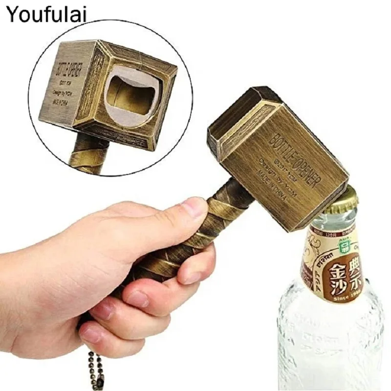 8d Magnetic Opener Beer Bottle Fridge Magnets Cute Magnet Fridge Home Decoration Thor Mighty Hammer Message Notes Stickers