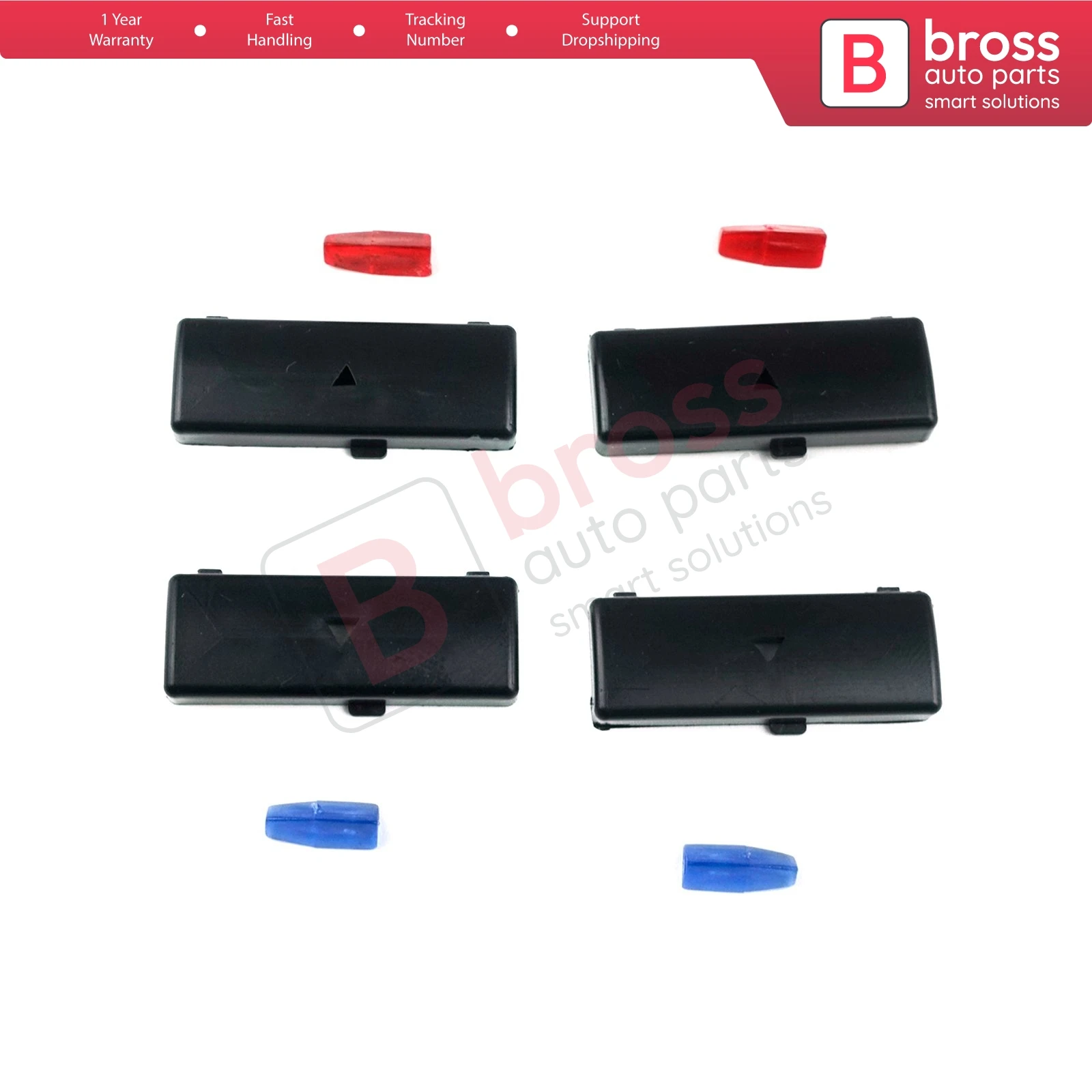 

Bross BDP88-13 4 Pieces Air Con Heater Climate Conditioning Control Up Down Button Cover Set 6972163 for BMW X5 E53 5 Series E39