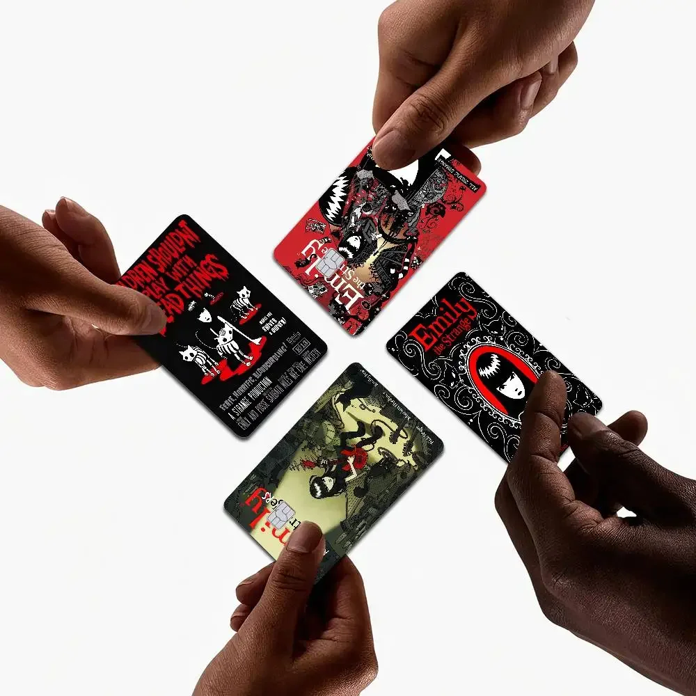 Comics Emily The Strange Credit Card Skin Stickers No Adhesive Residue Water Proof For VISA Credit Card Subway Access Card