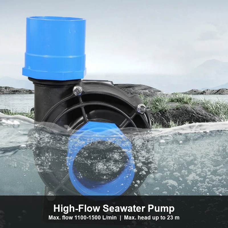 High Flow Centrifugal Pump WTB 2.2-5.5 kW 1100-1500 L/min 220-240V 4 inch Ports for Pool Spa Aquarium Seawater Circulation