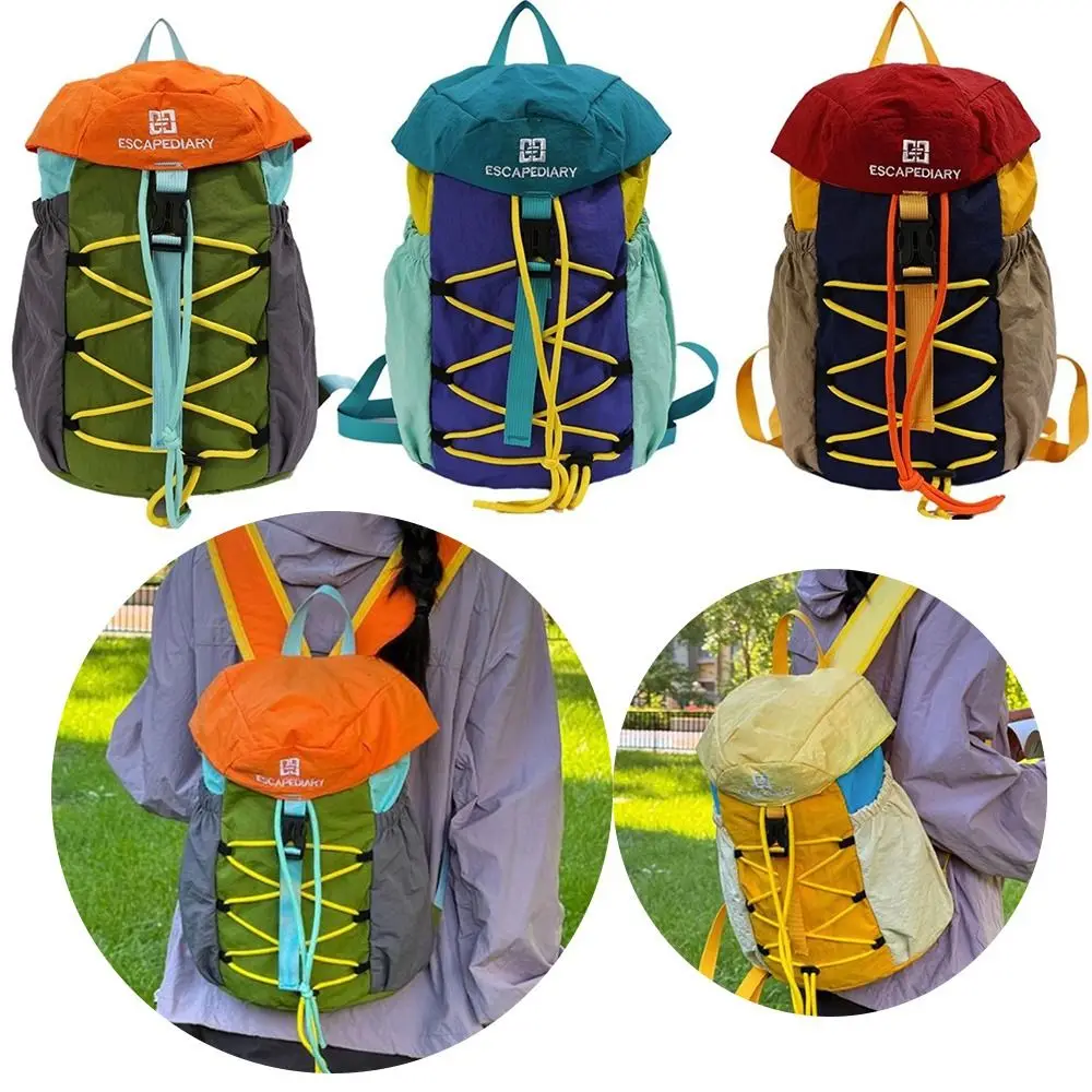 Lightweight Drawstring Sports Backpack Shoulder Straps Portable Sports Bag Drawstring Closure Travel Bag Outdoor Sports