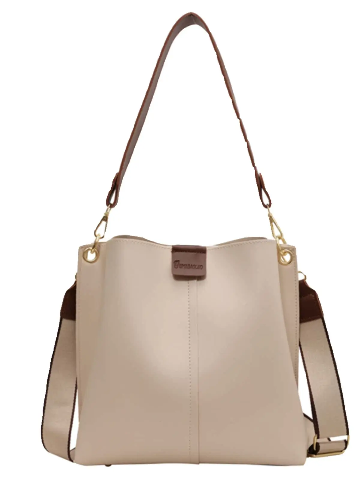 

2025 новая женская водонепроницаемая модная сумка через плечо из искусственной кожи большой вместимости, универсальная сумка через плечо с широким ремнем для поездок на работу