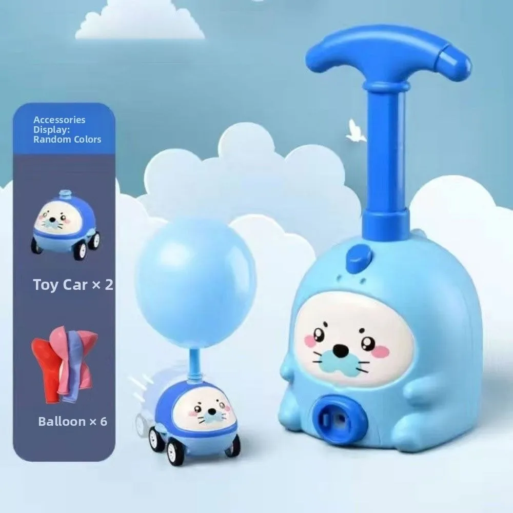 Car Tower Design Balloon Launcher Air Propulsion System Balloon Launch Playset Inertial Air Power Stimulating Inertia Piggy