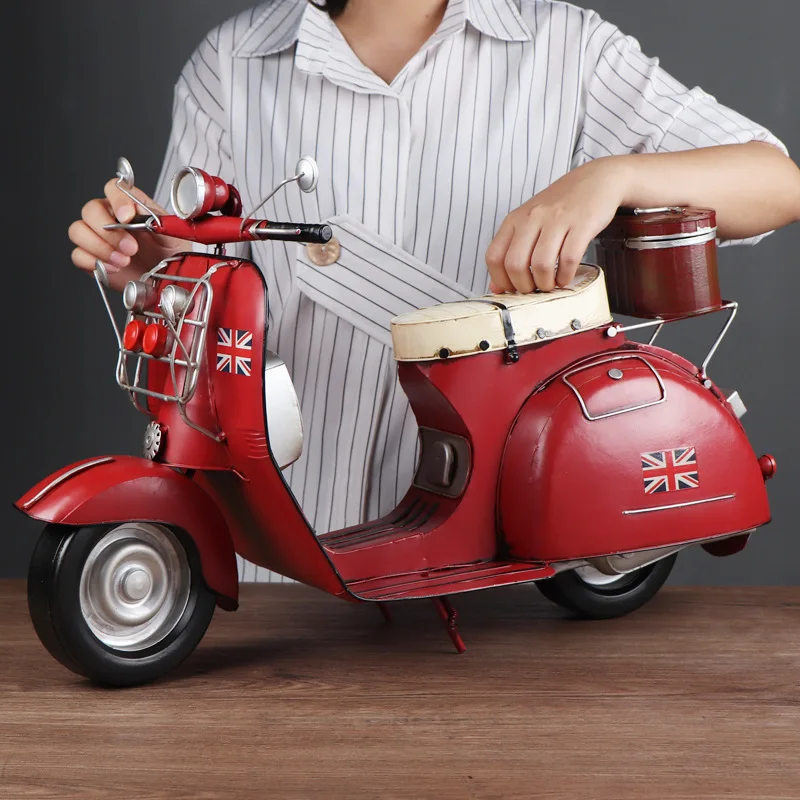 American retro sheep pedal motorcycle model ornament home living room children's room decoration gift