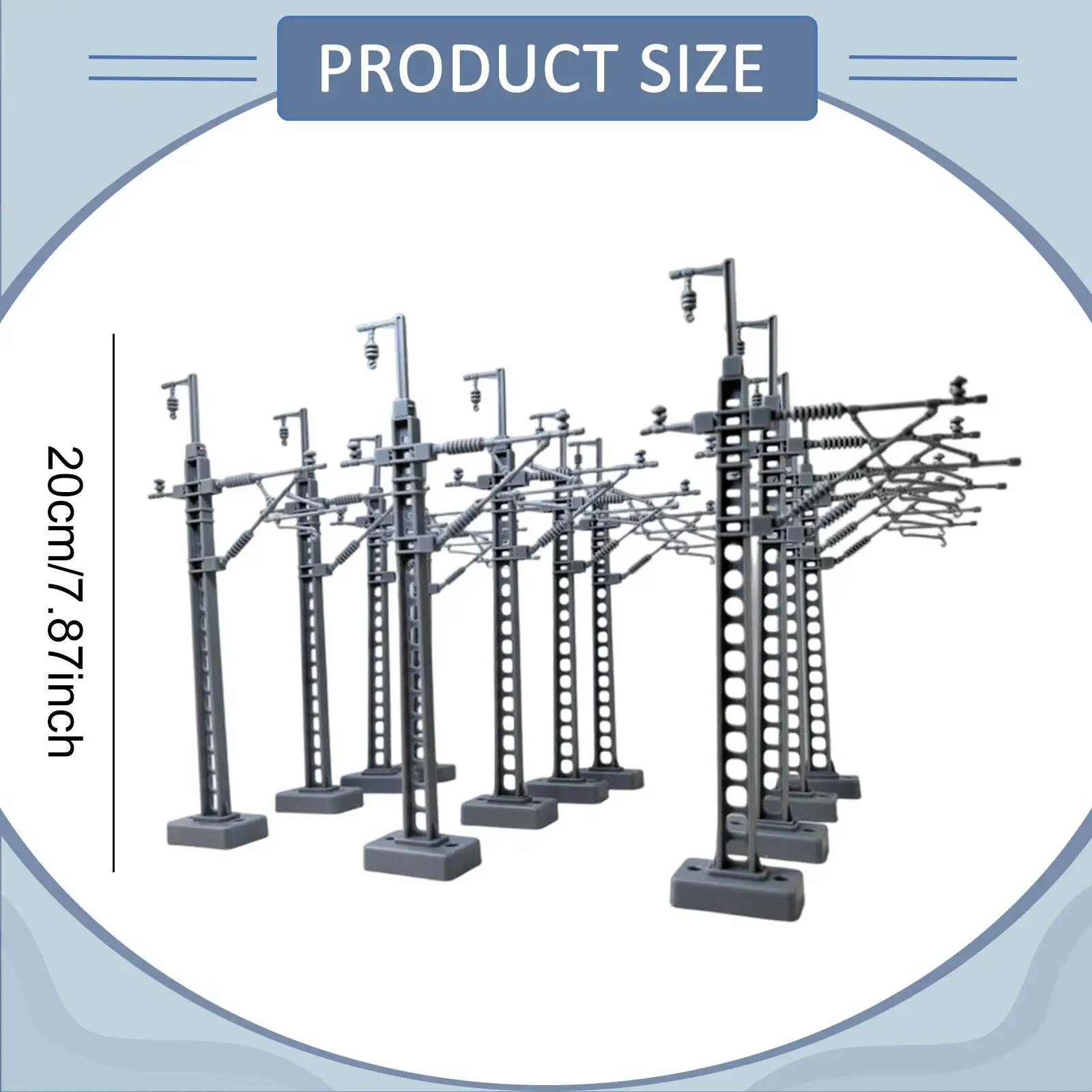 

12 Pieces Power Pole Models Realistic Creative, DIY Model Scenes, Table Decorations Fine Details Layout Accessory