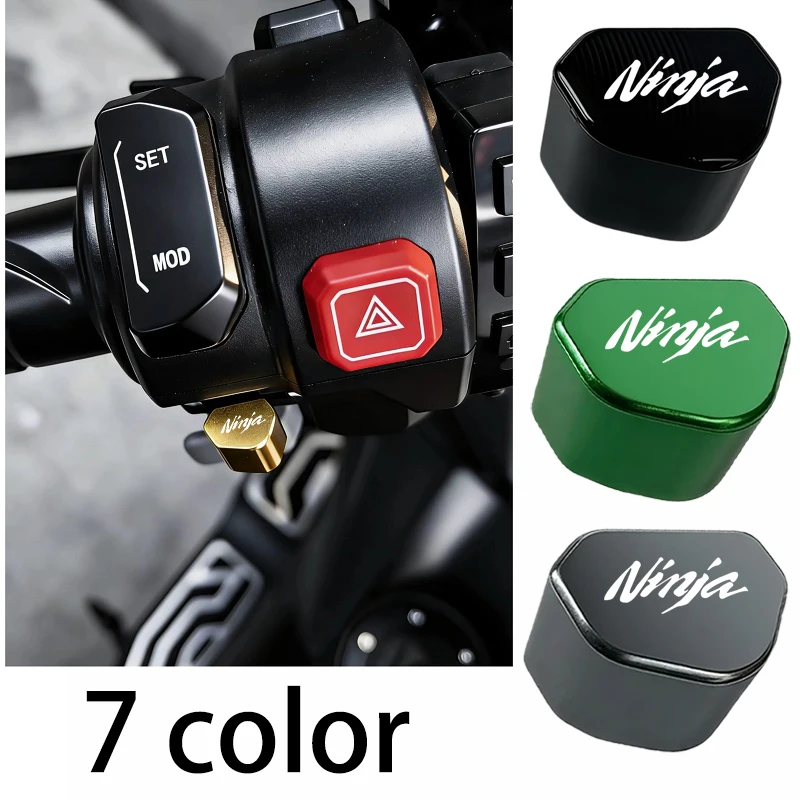 

Mototcycle CNC Switch Button Turn Signal Switch Key cap For KAWASAKI NINJA ninja 400 650 300 250 250R ZX14R ZX10R ZX6R Aluminum