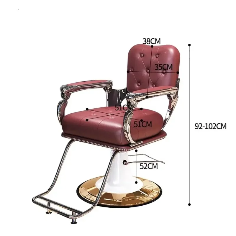 Trendy Vintage Barber Chair Aesthetic Personalized Portable Stylist Salon Chair Delicate Luxury Silla Barberia Salon Furniture