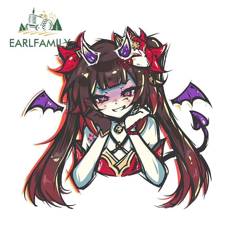 

EARLFAMILY 13 см X 12,6 см для Honkai Star Rail Sparkle Peek Kawaii автомобильные наклейки водонепроницаемые аниме наклейки автомобильные двери протектор Винил