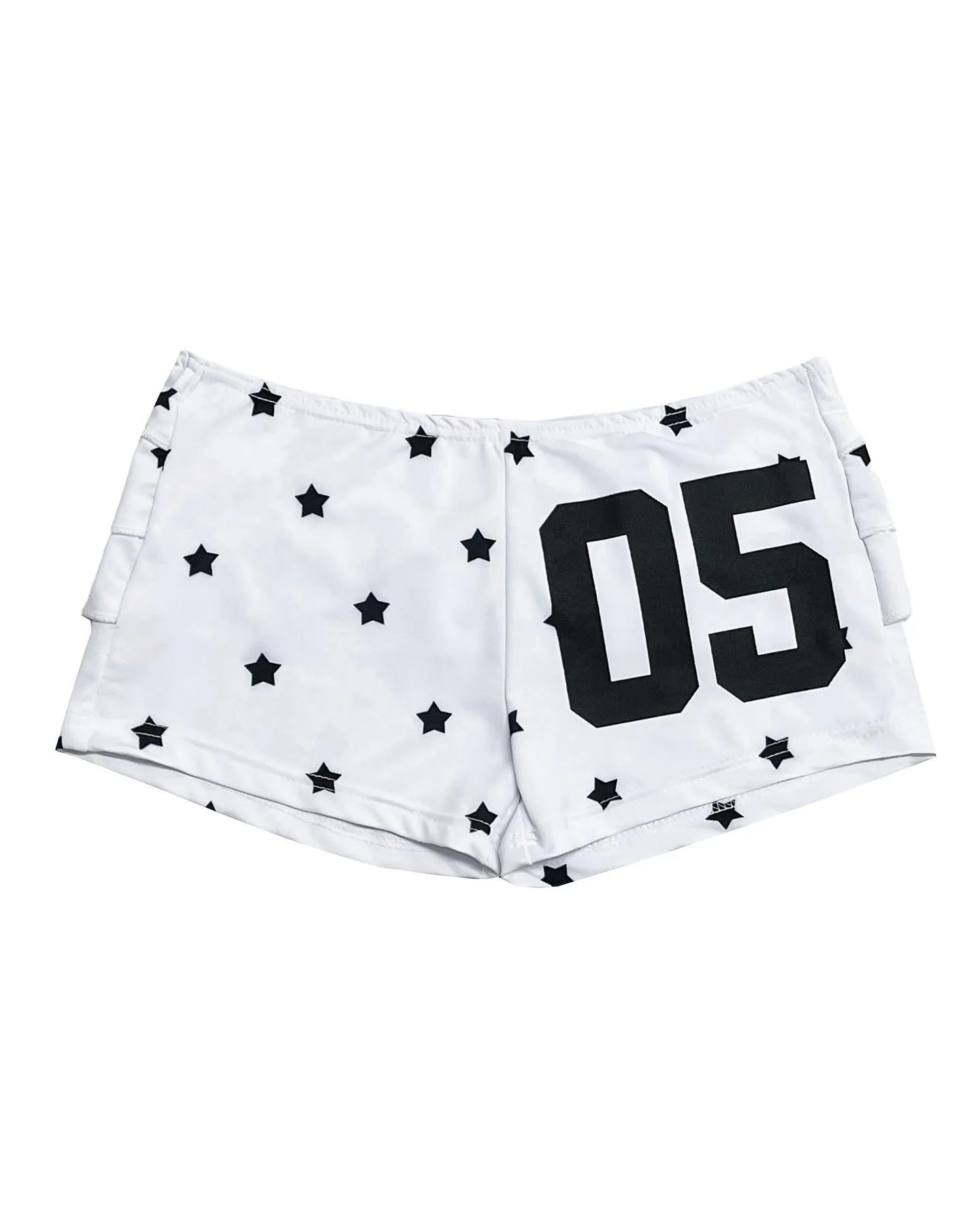 Spring and summer new women's shorts black and white polka dot sexy slim fit shorts with folded waves at the back