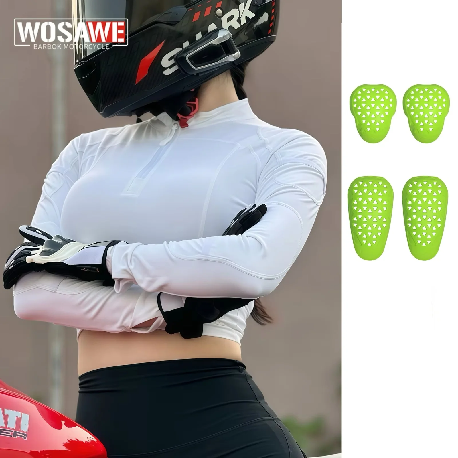 

WOSAWE Women's Mesh Motorcycle Jacket Summer Breathable Motorcycle Riding Jacket Windproof Motorbike Jacket