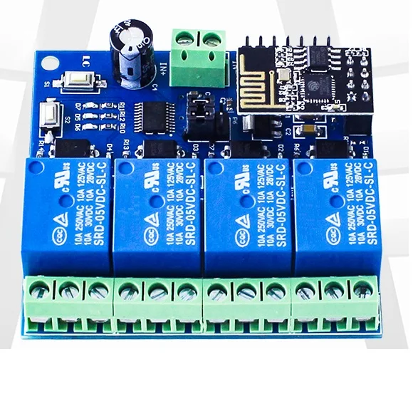 DC 12V ESP8266 4 Channel Relay Board ESP-01 WIFI Module for Smart Home Intelligent Furniture 4 Channel WIFI Relay Module