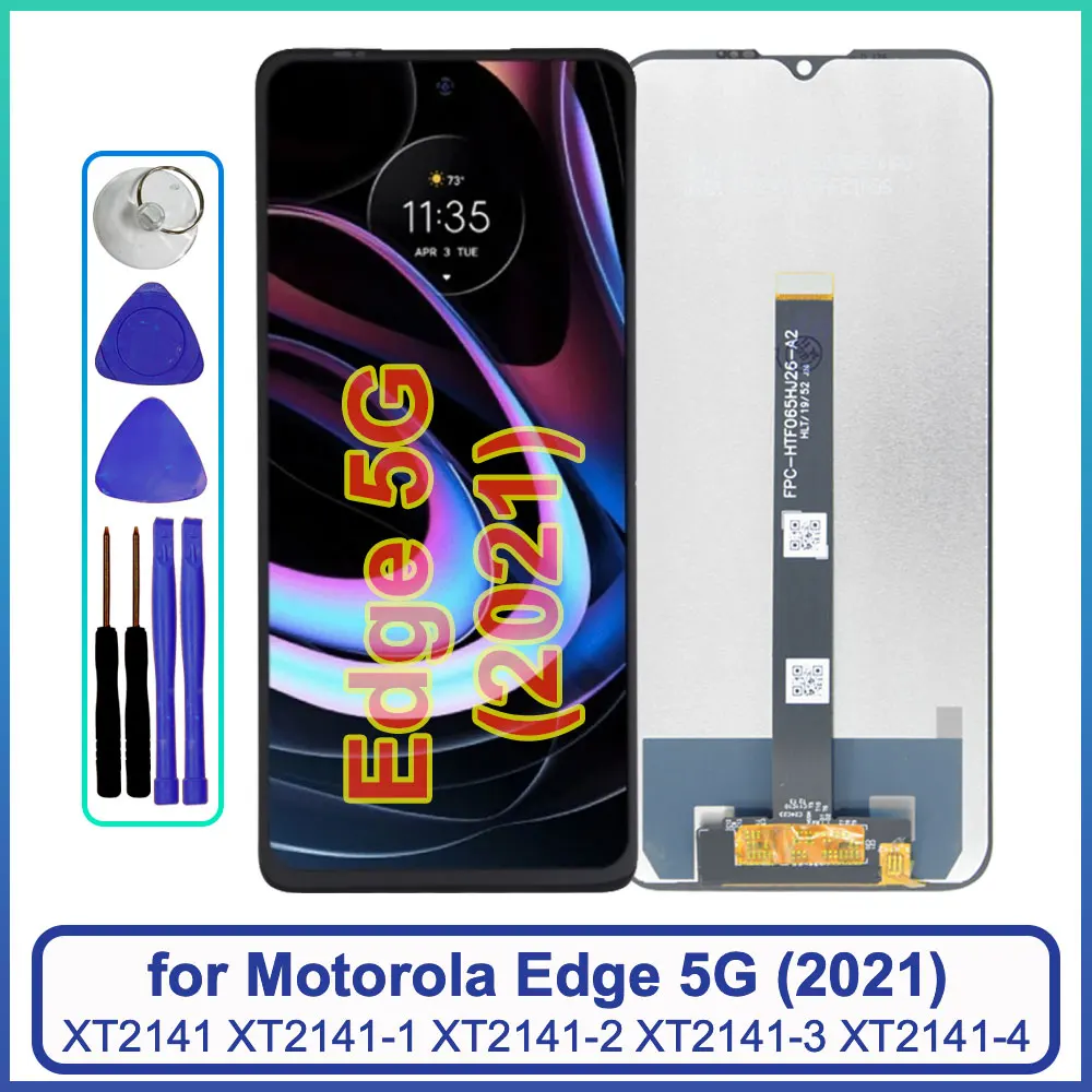 Nouveau LCD pour Motorola Moto Edge 5G 2021 LCD écran tactile numériseur remplacement pour Moto Edge 5G 2021 XT2141 téléphone LCD