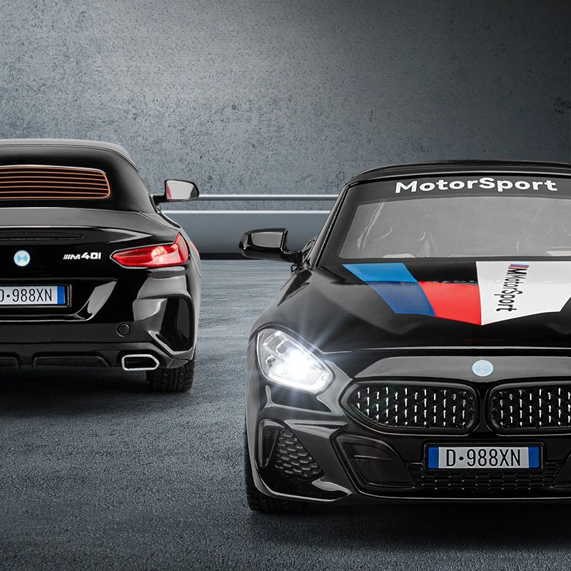 1:22 BMW Z4 سبيكة مصغرة مقياس سيارة نموذج دييكاست المعادن الصوت والضوء جمع ألعاب أطفال سيارة هدية عيد ميلاد