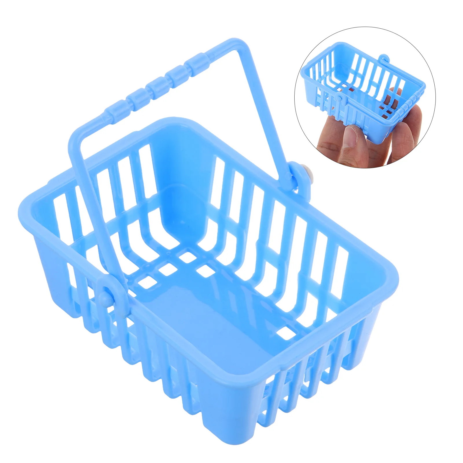 12 قطعة من سلال التسوق الصغيرة مقابض سلة بلاستيكية خفيفة الوزن لوازم سوبر ماركت لمشاريع الديكور المنزلي الصغير الحرفية