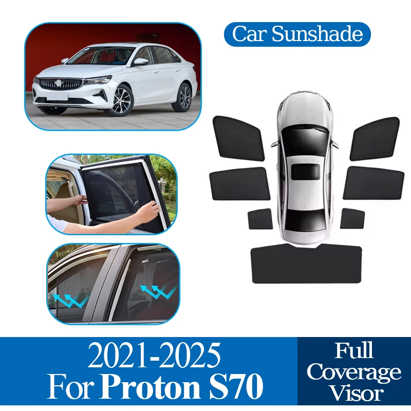 

For Proton S70 Geely Emgrand 4th 2021-2025 Car Magnetic Sunshade Privacy Protection Coverage Blocking Curtain Auto Accessories
