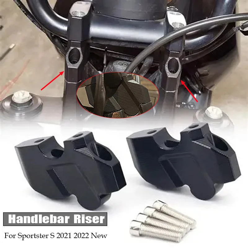 rialzi-manubrio-moto-45mm-in-alluminio-cnc-adattatore-di-montaggio-per-barra-di-rialzo-accessori-moto-per-sportster-s-2021-2022-nuovo