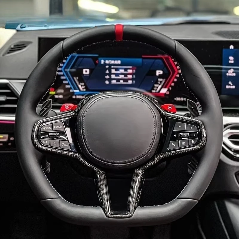 M4 CS Carbon Fiber Leather Car Steering Wheel for BMW G20 G30 M3 M5 F30 F10 F15 F36 F20 F22 F25 F31 F32 X1 X2 X3 X4 X5 X6