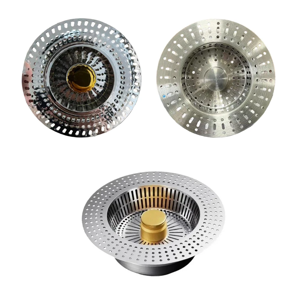 Stainless Steel Kitchen Sink Drain Strainer For Vegetable Basin Washing, Efficient Food Debris Filter For Most Standard Sinks