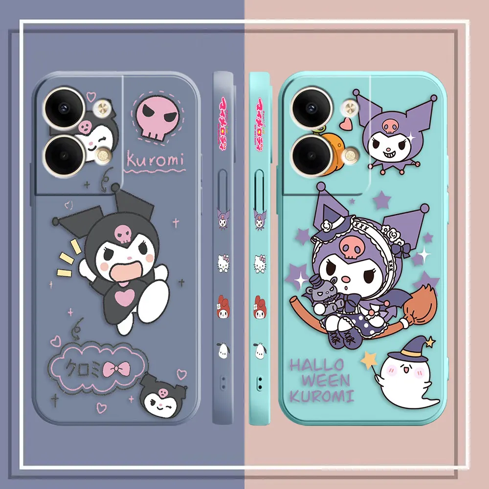 Phone Case For OPPO RENO 8 7 9 6 7SE 5 4 4SE 4 4G 5G PRO PLUS Colour Case Cover Funda Cqoue Shell Capa Cartoon Cute K-Kuromi Cat