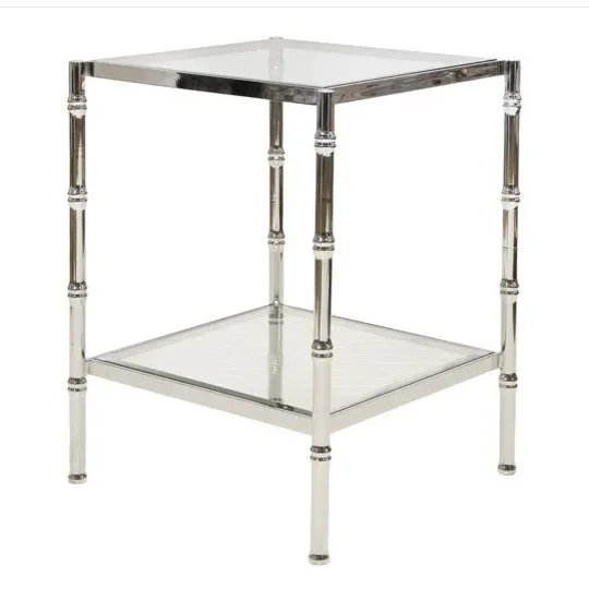 

American light luxury stainless steel bamboo tube coffee table/hotel