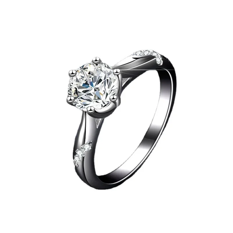 Bague en diamant Moissanite pour femme, platine PT950, bague de proposition de mariage, bijoux psychiques à six griffes, multi-taille disponible