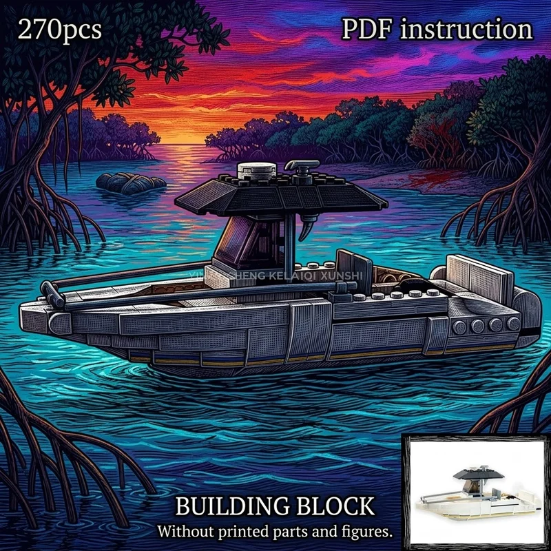 

Building Blocks MOC Slice Life Boat Classic TV Show Dexter Miami Crime Scene Ship Display Model Adult Collectible Brick Toy