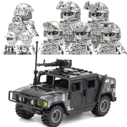 City Police British Snow Special Forces Building Blocks SWAT Ghost  Army Soldier Commando Figures Military Weapons Bricks Toys