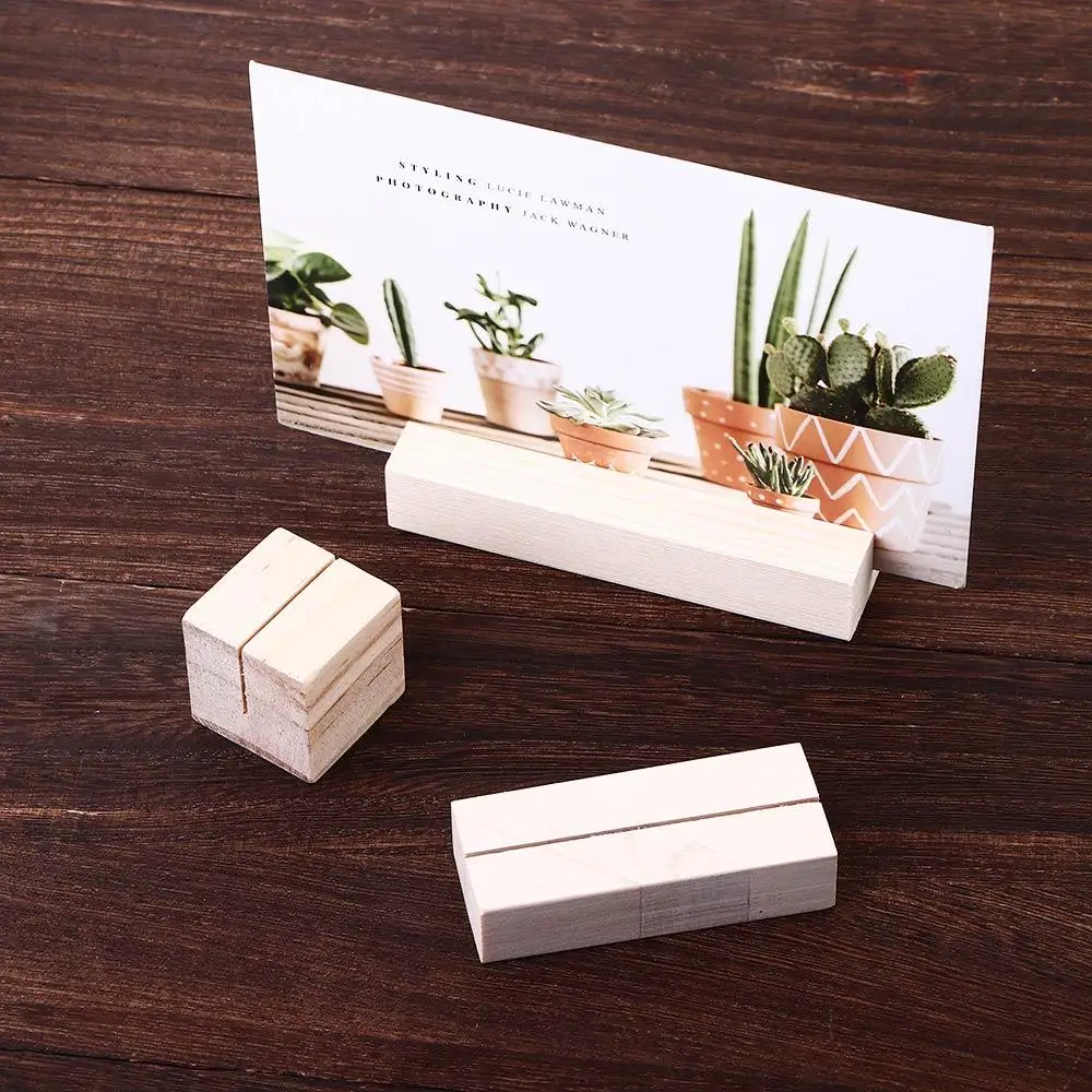 Держатель для заметок Держатель для карт Поделки для сообщений Подставка для фотографий Настольная подставка Натуральное дерево Зажимы для заметок Зажимы Подставка Держатель для фотографий